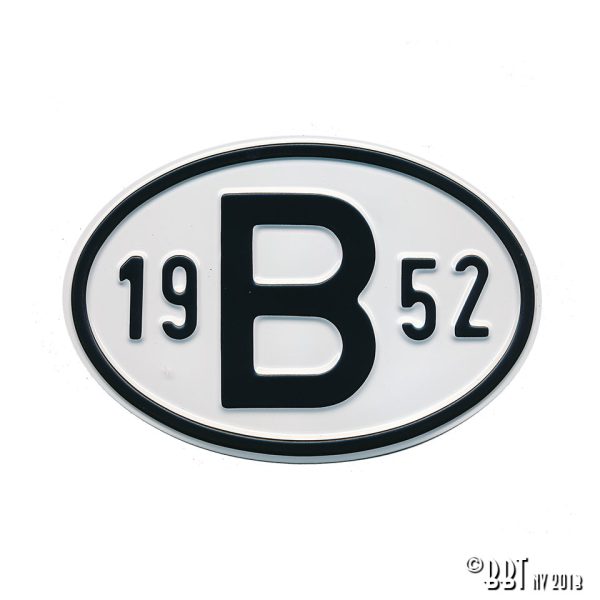 Emblem/Skyltar Skylt B 1952 www.vwdelar.se
