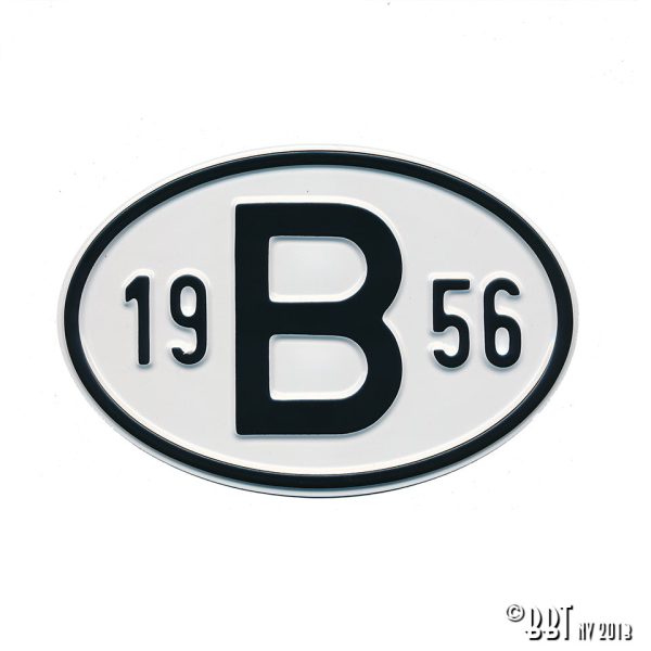 Emblem/Skyltar Skylt B 1956 www.vwdelar.se