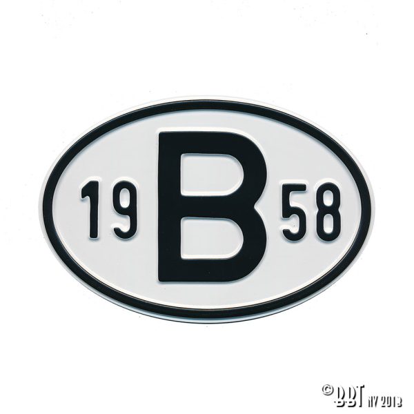 Emblem/Skyltar Skylt B 1958 www.vwdelar.se