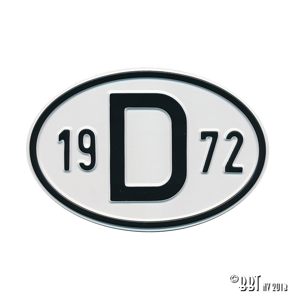 Emblem/Skyltar Skylt D 1962 www.vwdelar.se