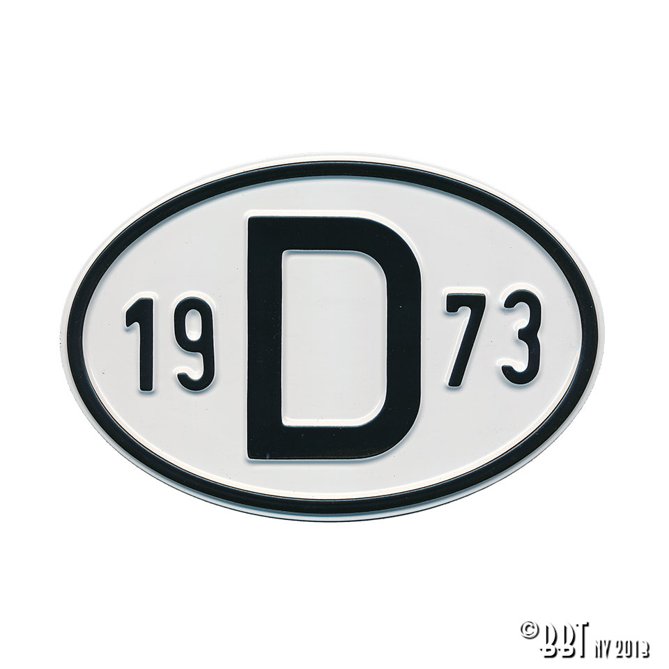 Emblem/Skyltar Skylt D 1962 www.vwdelar.se
