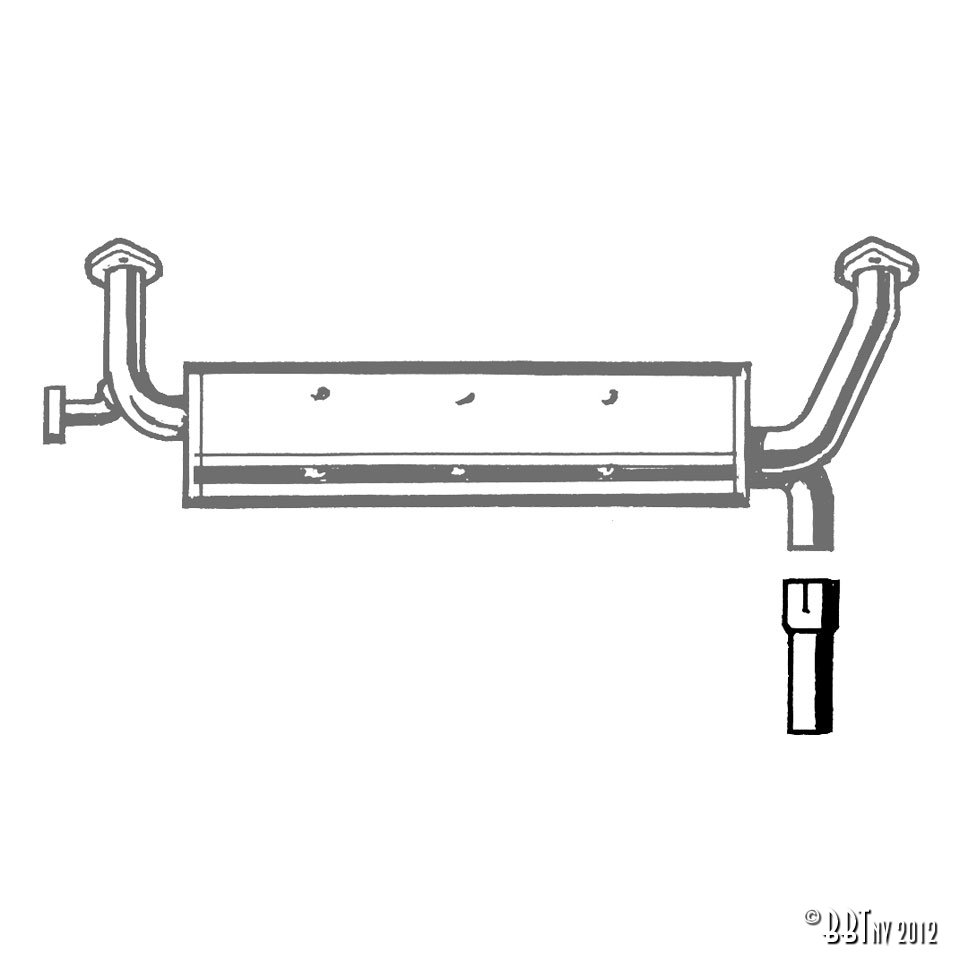 Avgassystem J-rör 25-30 hk, par www.vwdelar.se