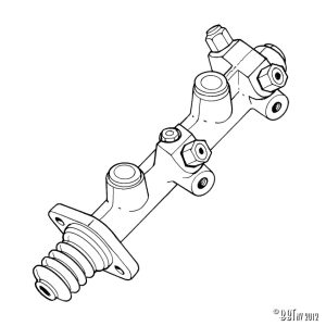 Bromssystem Huvudbromcylinder, Baywindow, utan servo www.vwdelar.se
