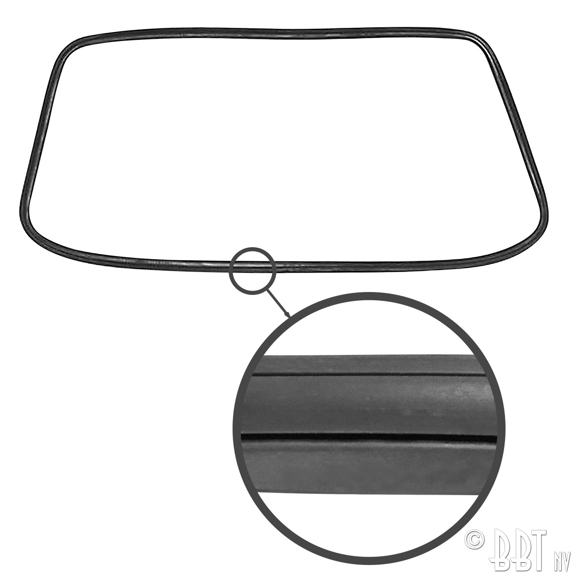 Gummilister List dörr ventilationsfönster, ’Deluxe’ (plast trim) www.vwdelar.se
