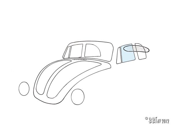 Rutor Dörrfönster, vänster, cabriolet www.vwdelar.se