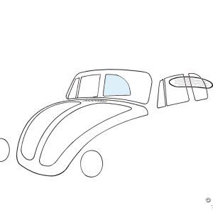 Rutor Bakre sidofönster, höger, cabriolet www.vwdelar.se